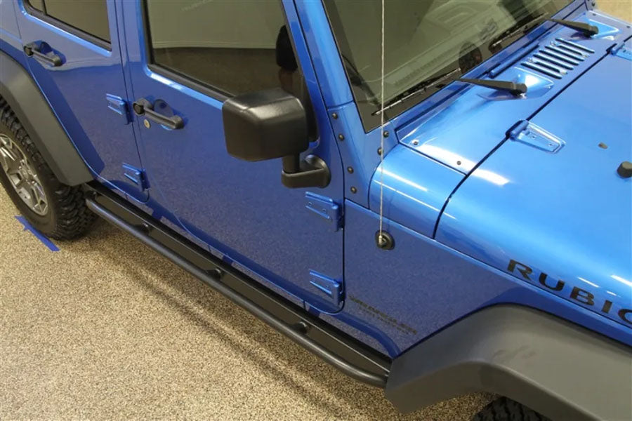 Rock Hard 4x4 Patriot Series Rocker Guards Tube Style - Angled Up