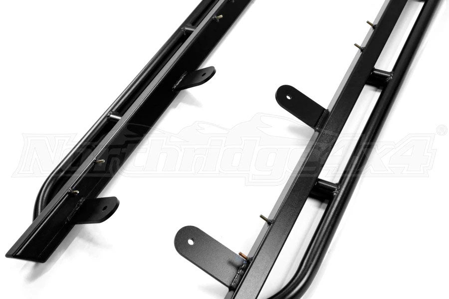 Rock Hard 4x4 Patriot Series Rocker Guards Tube Style - Angled Up