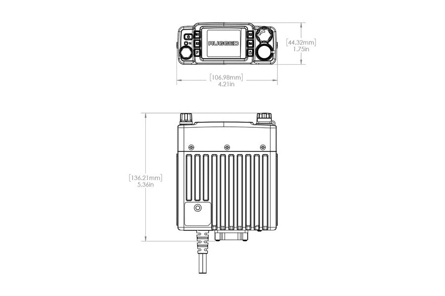 Rugged Radios GMR25 Waterproof Mobile Radio
