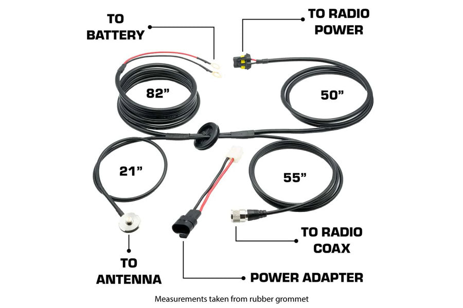 Rugged Radios Power and Antenna Cable Harness