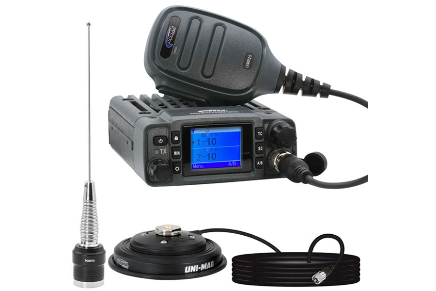 Rugged Radios Radio Kit - GMR25 Waterproof GMRS Band Mobile Radio w/ Antenna - 25 Watt