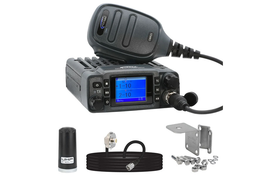 Rugged Radios GMRS Mobile Radio Kit Lite w/ Stealth Antenna - 25 Watt