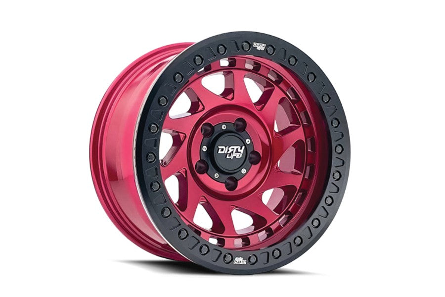 DIRTY LIFE 9313 ENIGMA RACE BEADLOCK WHEEL 17X9 5X5 38MM OFFSET CANDY RED