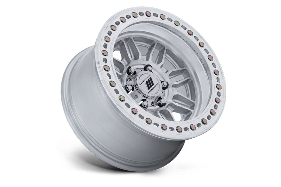 Wheel Pros Equalizer Beadlock Wheel 17X9 8X6.5 -38 Offset - Gloss Silver w/Machined Face