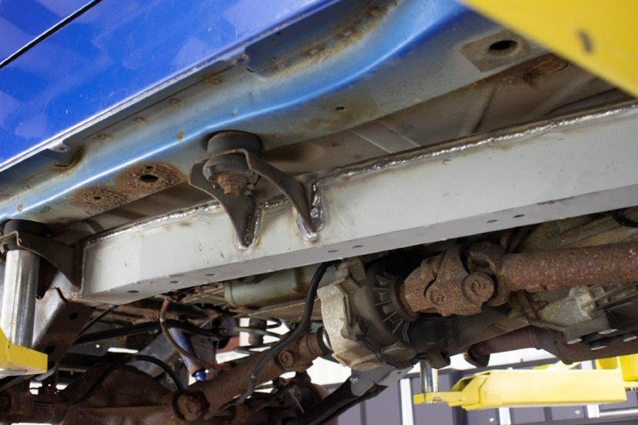 Rust Buster Center Frame at Skid Plate Mount, Left