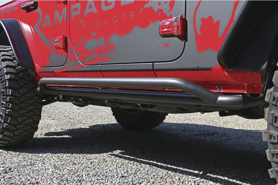Rampage Rail Side Rocker Guard Steps, Black