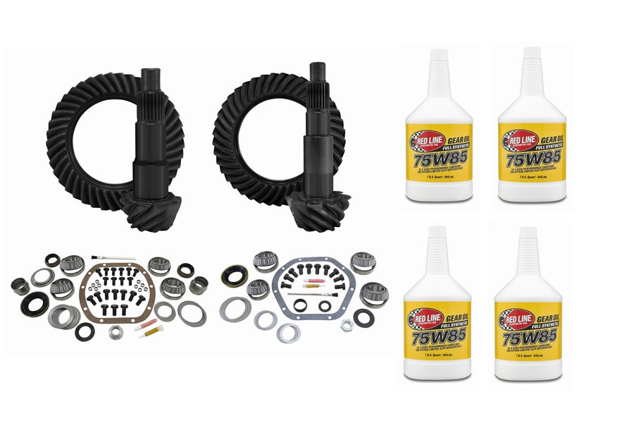 Yukon D30 Front and D44 Rear Ring and Pinion Kit w/ Gear Oil Package