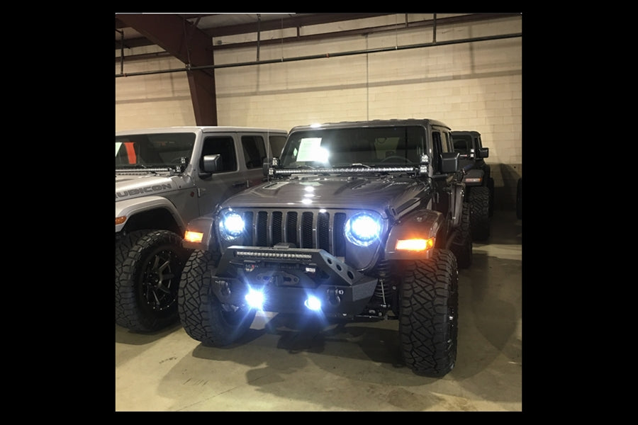 Quake LED 4in Tempest Series RGB Fog Lights, Black - Quad Lock/Interlock Compatible
