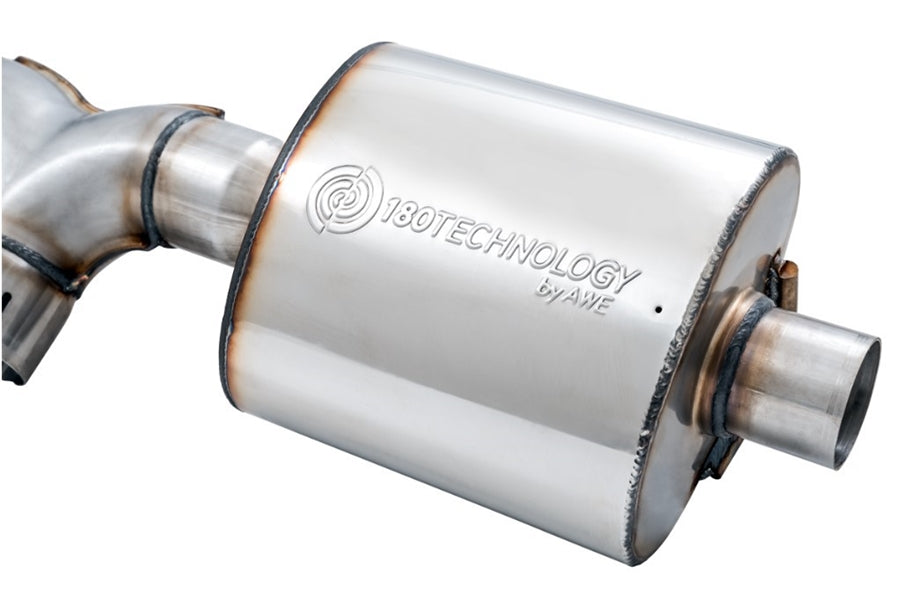 AWE Tread Edition Axleback Dual Exhaust - Diamond Black Tips