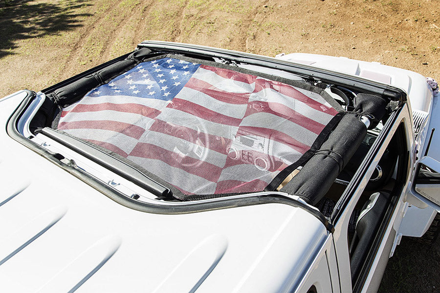 Rugged Ridge Hardtop Sun Shade, Flag