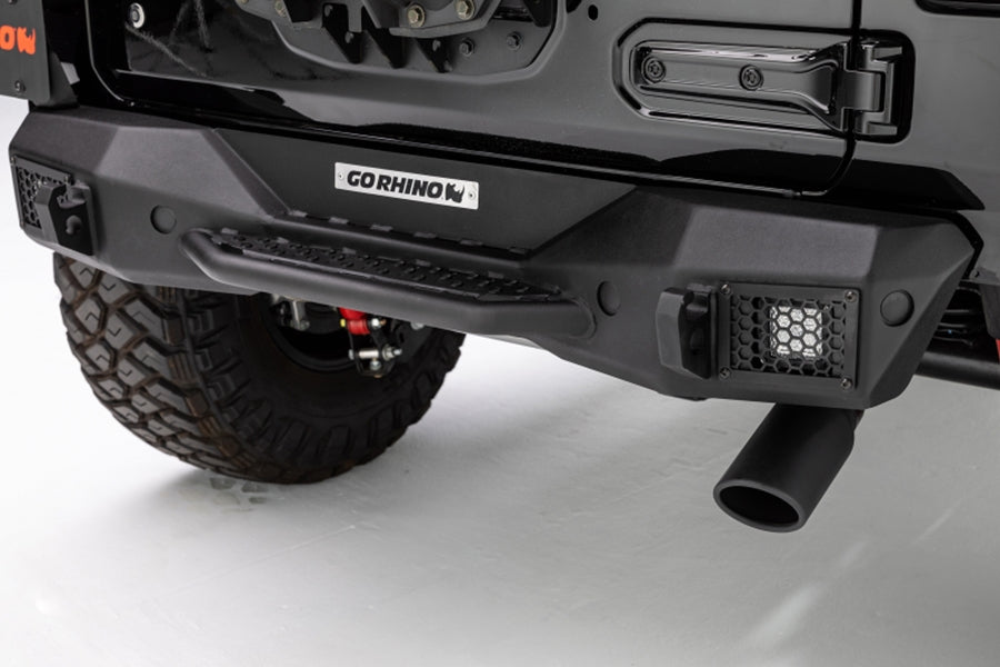 Go Rhino Rockline Rear Stubby Bumper - Textured Black
