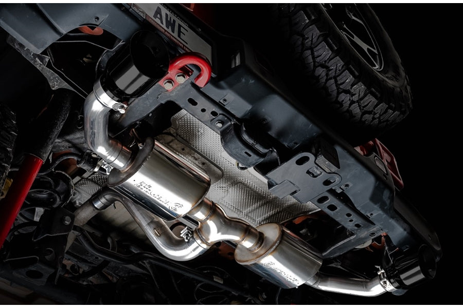 AWE Tread Edition Axleback Dual Exhaust - Diamond Black Tips
