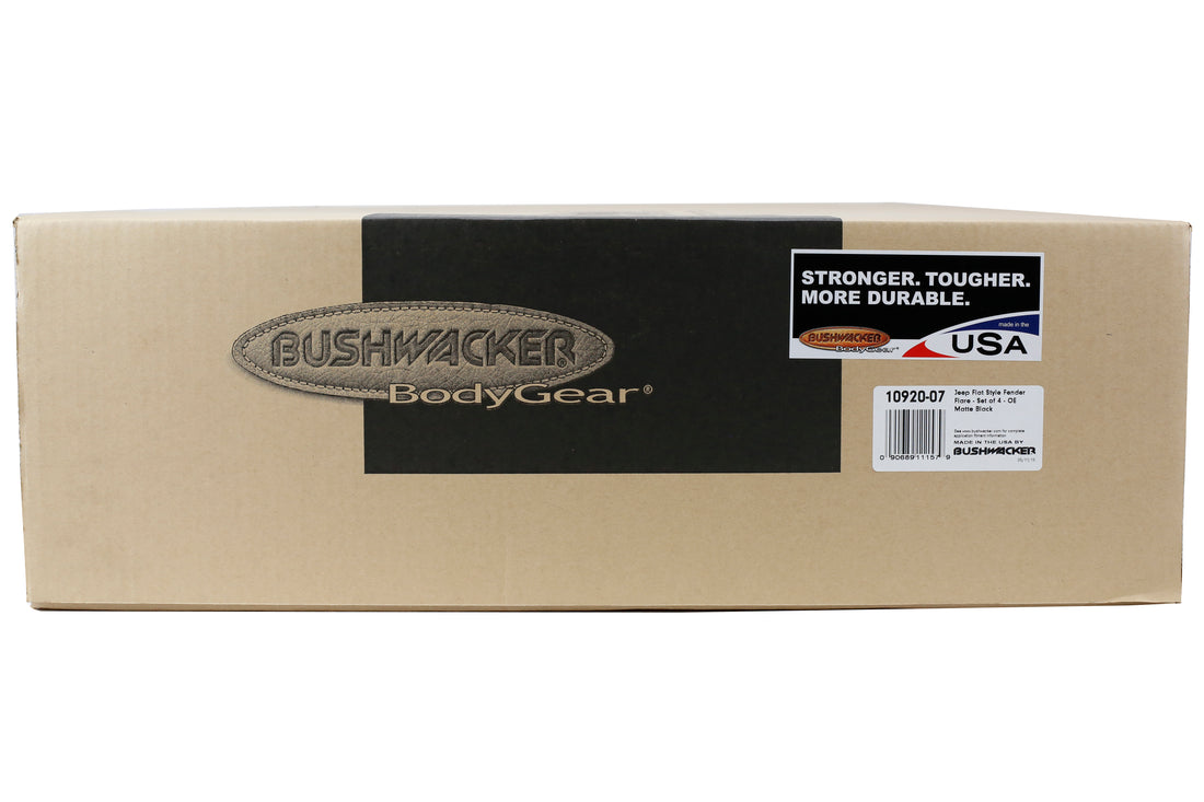 Bushwacker Flat Style Fender Flare Set Matte Black