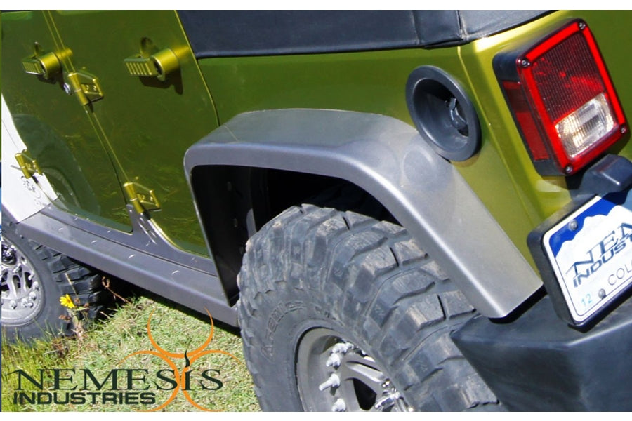 Nemesis Industries Notorious Rear Flare w/Skeletos, Texture Black Powder Coating Aluminum