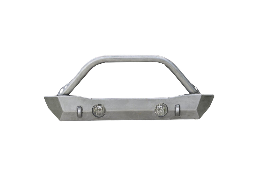 LOD Destroyer Shorty Front Bumper w/ Bull Bar Bare Steel