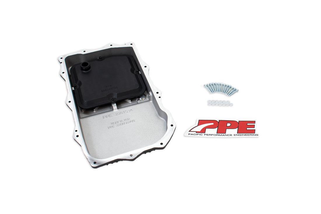 PPE HD Cast Aluminum Transmission Pan - Black