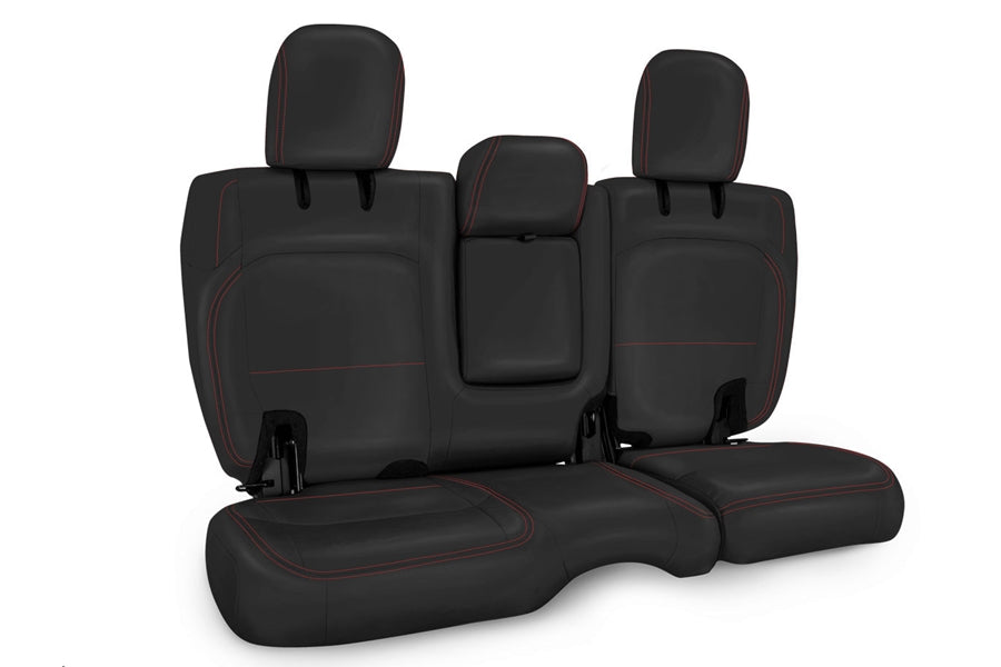 PRP Rear Seat Cover w/Arm Rest, Black w/Red Stitch