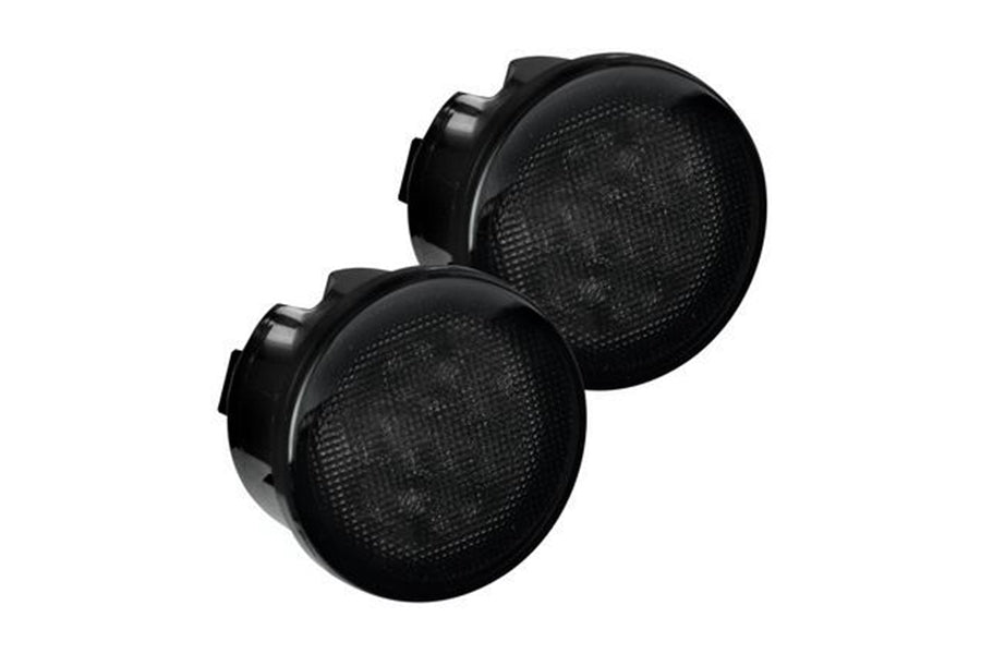RECON Front Round Turn Signal Fender Lights - Smoked Lens