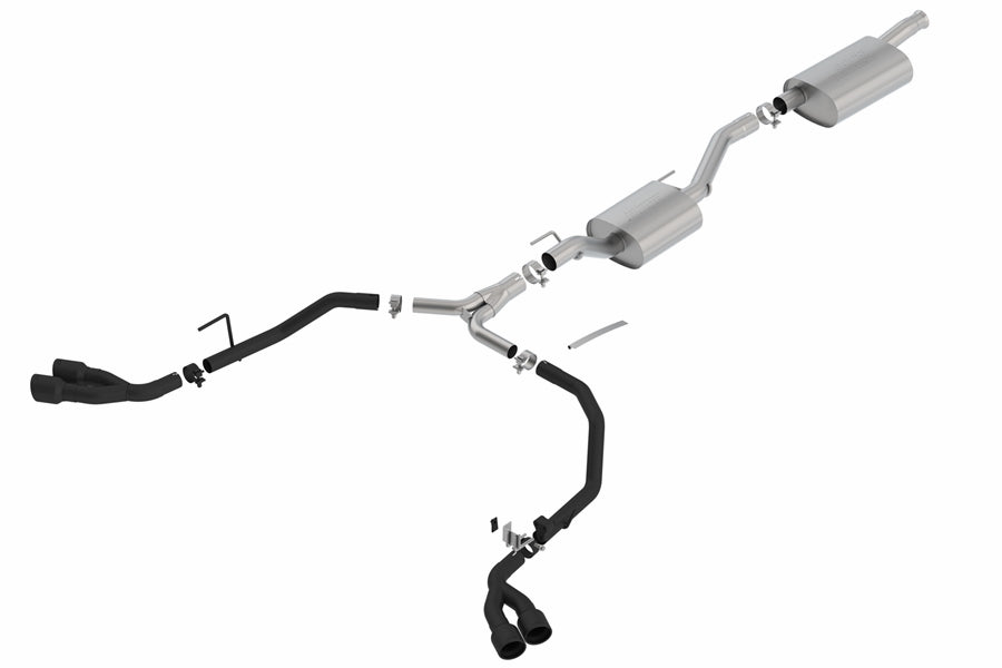 Borla Performance Cat-Back Touring Exhaust Kit w/Black Ceramic Tips