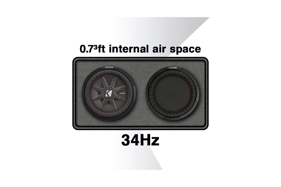 Kicker Car Audio Tuned Passive 12in Radiator for Sub Box Enclosure