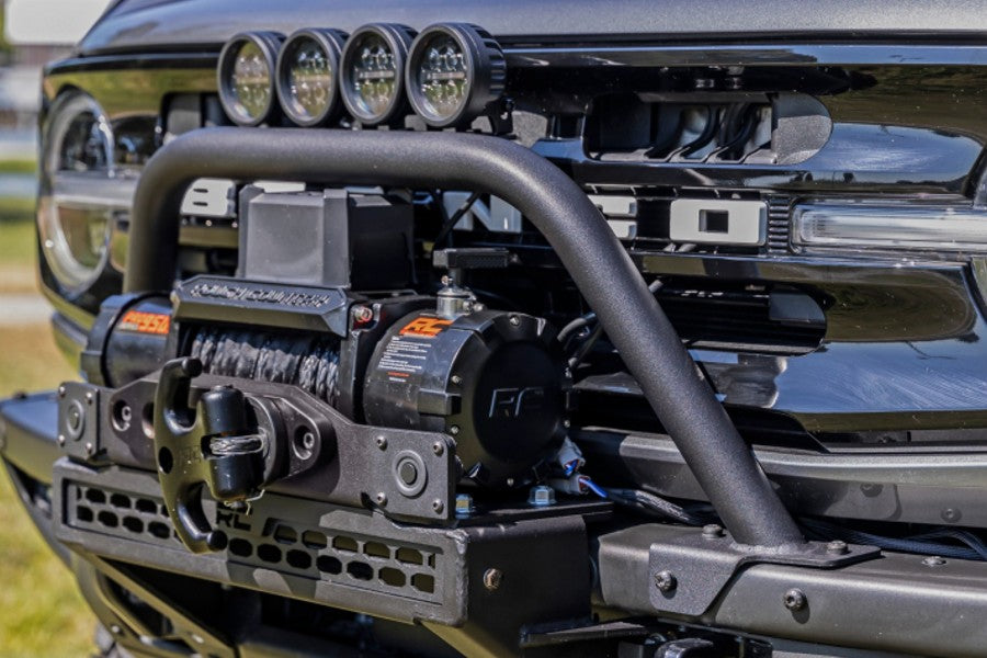 Rough Country Safari Bar Kit OE Modular Steel Bumper 3in OSRAM Angle Wide Series