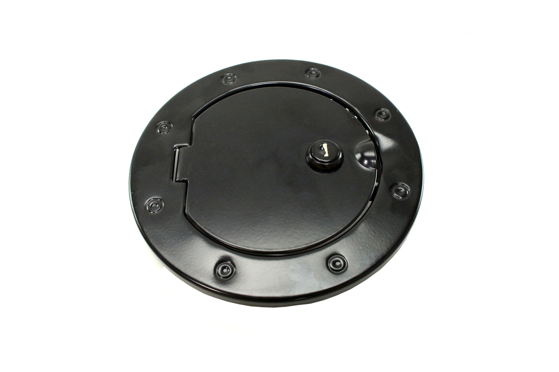 Rugged Ridge Locking Gas Cap Door Black Steel
