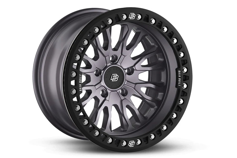 BAJA BUILT RENEGADE CAST BEADLOCK WHEEL, 17X9 5X5 -12MM - SATIN GRAPHITE
