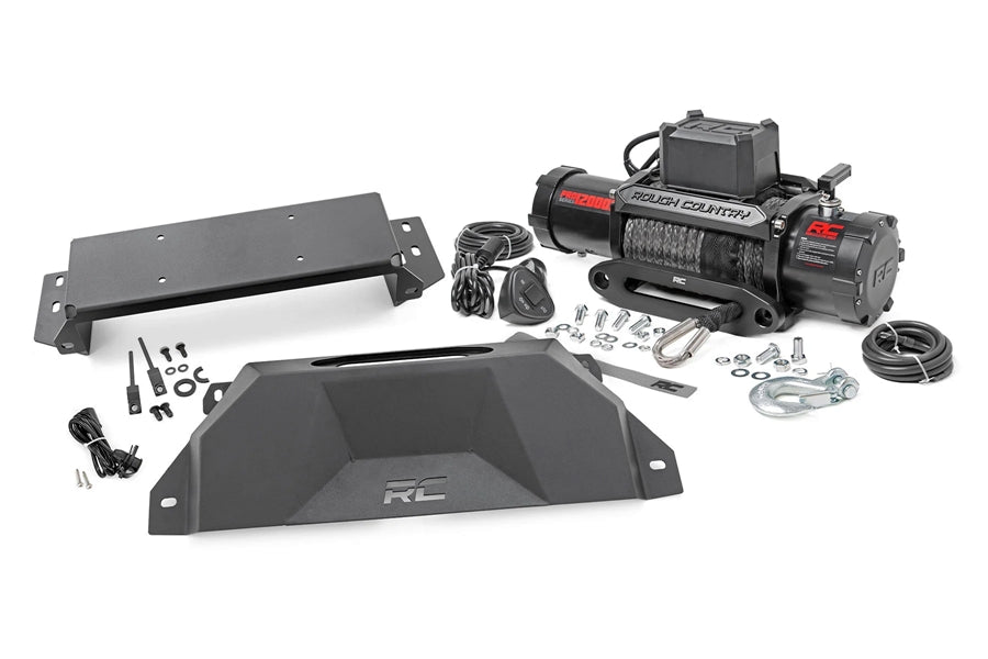 Rough Country Hidden Winch Mount w/ 12000S Winch