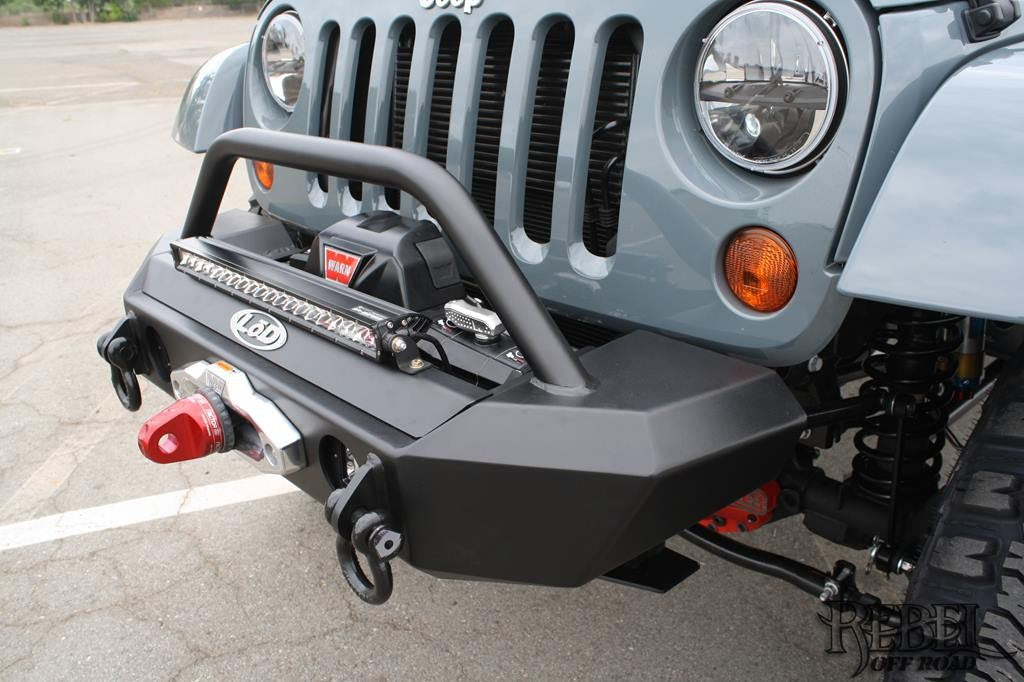 LOD Signature Series Shorty Front Bumper w/NO GUARD For Warn Power Plant Winch Bare Steel