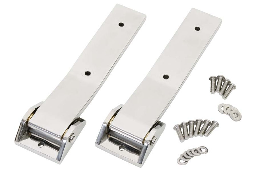 Kentrol Tailgate Hinge Set - Polished Silver