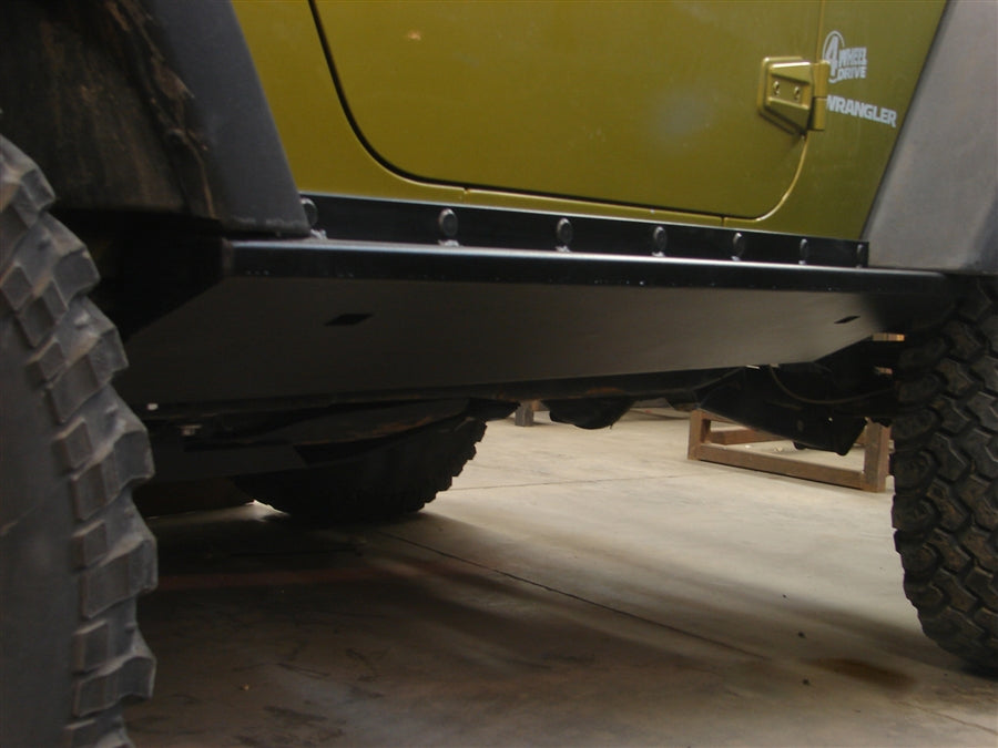 Rock Hard 4x4 Patriot Series Boat Side Rock Sliders w/ Smooth Plate