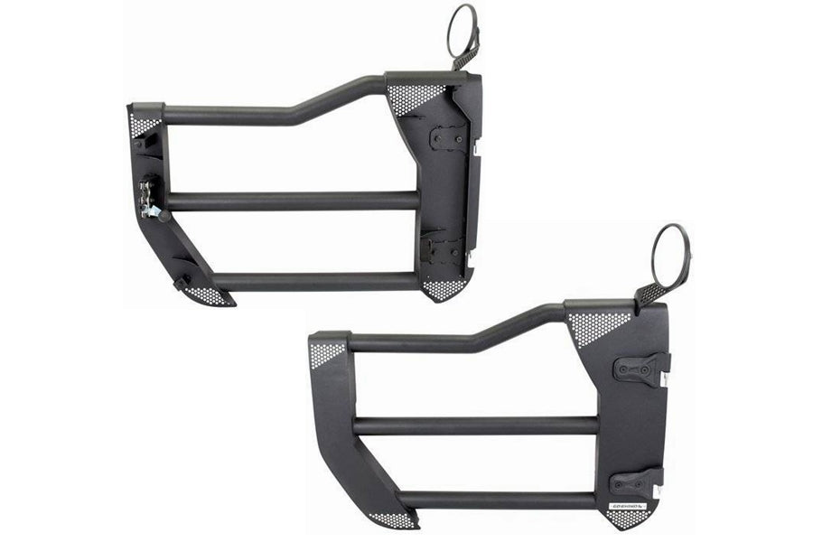 Go Rhino Trailline Front Tubular Doors - Textured Black