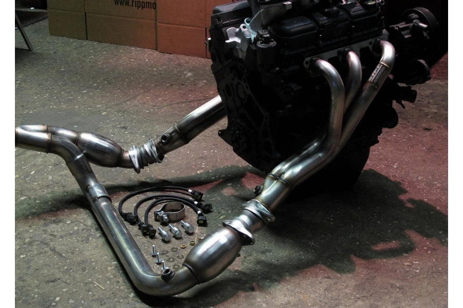 RIPP Superchargers Long Tube Header Kit w/ Hush Power Resonator and Tuner