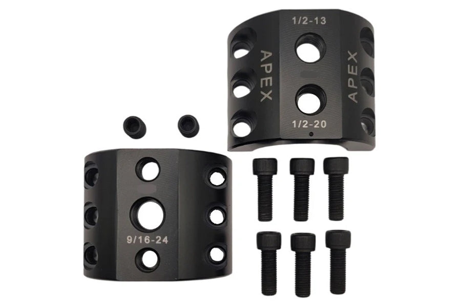 Apex Chassis 2in Steering Stabilizer Clamp - Black