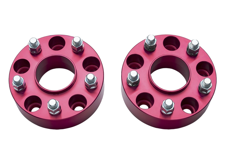 Rugged Ridge 1.75in Wheel Spacers, Red - 5x5