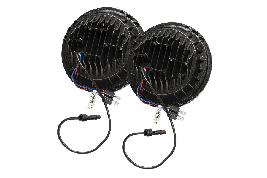 Oracle Lighting 7in High Powered LED Headlights (Pair) - Black Bezel - Dynamic ColorSHIFT