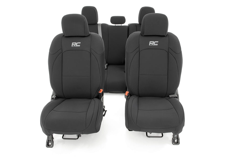 Rough Country Neoprene Seat Cover Set - Black
