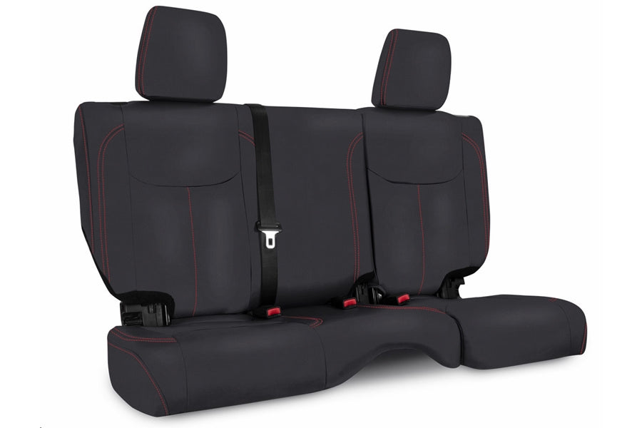 PRP Rear Seat Cover, Black w/Red Stitching