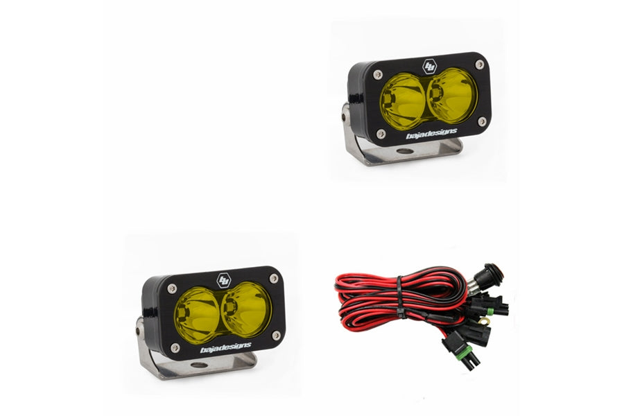 Baja Designs S2 Pro Flood LED Lights, Amber, Pair