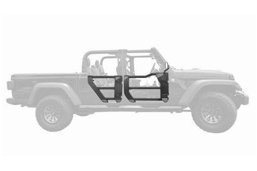 Go Rhino Trailline Rear Tubular Doors - Textured Black