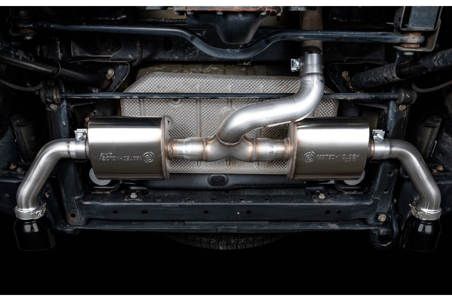 AWE Tread Edition Axle-Back Dual Exhaust - Diamond Black Tips
