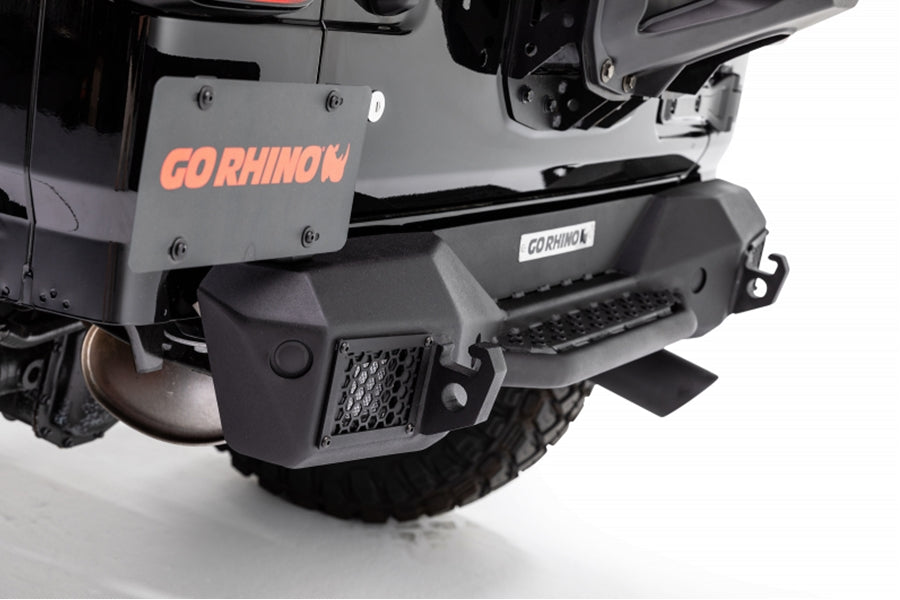 Go Rhino Rockline Rear Stubby Bumper - Textured Black