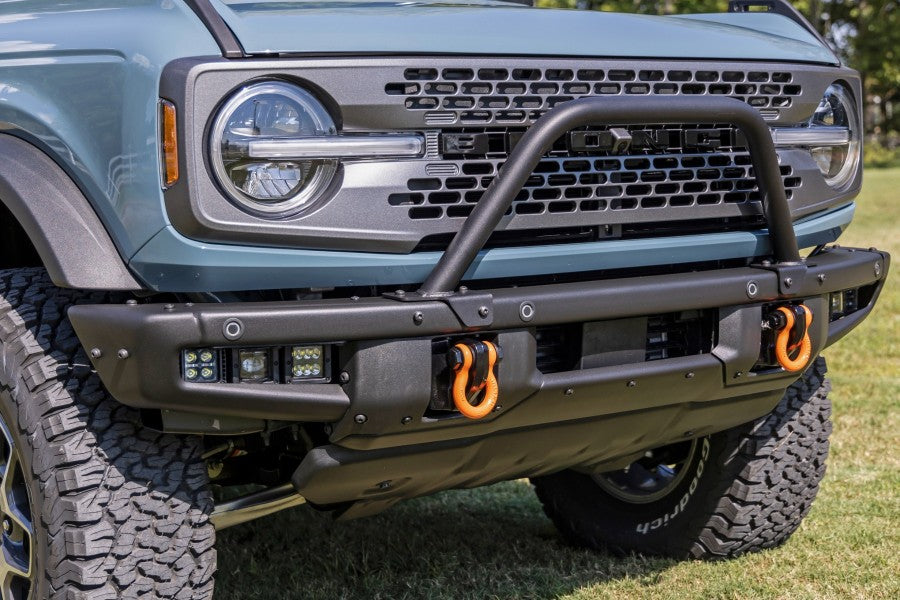 Rough Country Safari Bar Kit OE Modular Steel Bumper 3in OSRAM Angle Wide Series