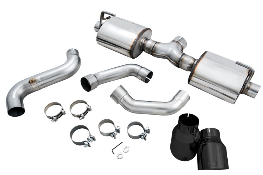 AWE Tread Edition Axleback Dual Exhaust - Diamond Black Tips