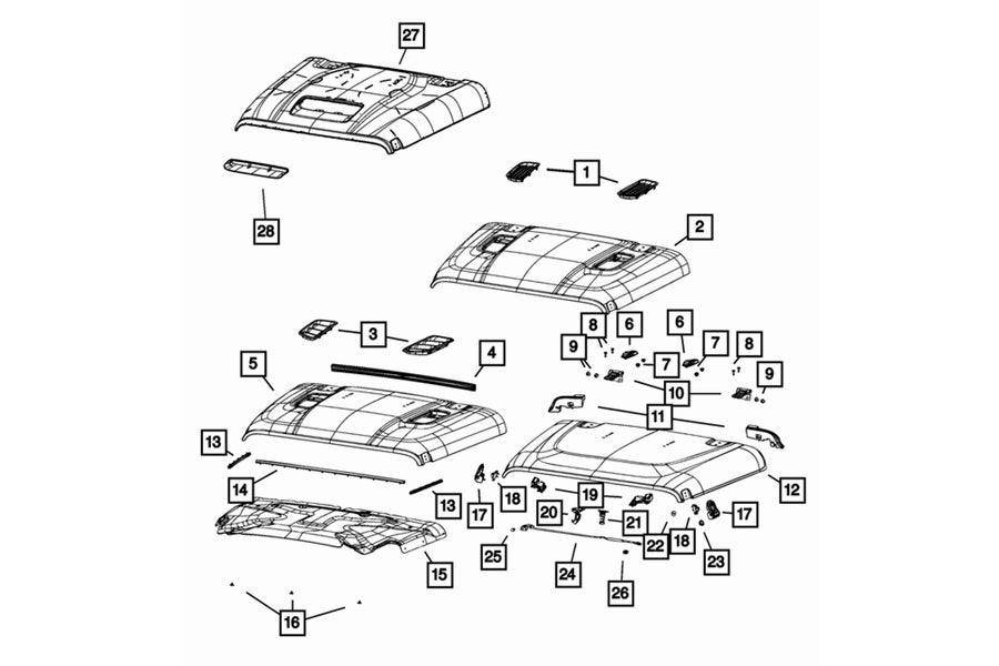 Mopar Windshield Hold-Down Bracket