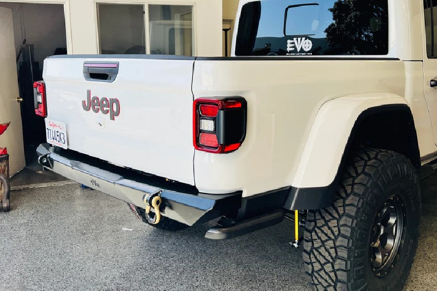EVO Manufacturing Rear High N Tight Bumper w/ Sensors and Hitch - Not Tow Rated