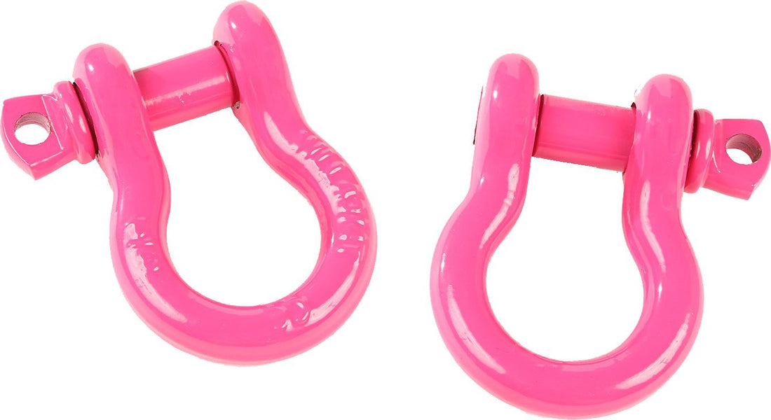 Rugged Ridge 3/4-Inch D-Ring Shackles Set Pink
