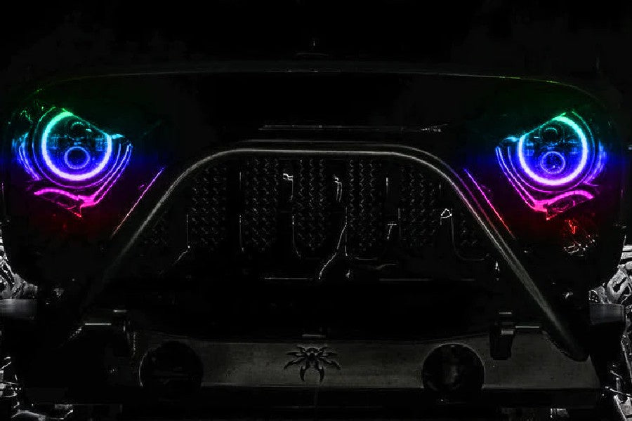 Oracle Lighting 7in High Powered LED Headlights (Pair) - Black Bezel - Dynamic ColorSHIFT