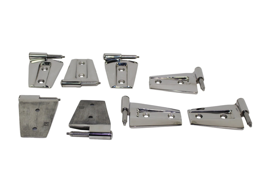 Kentrol 8-Pieces Door Hinge Set - Polished Silver