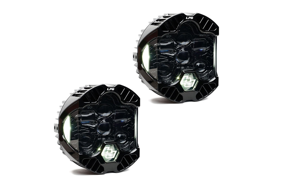 Baja Designs Replacement DOT LP6 LED Headlights, Clear DRL - Pair